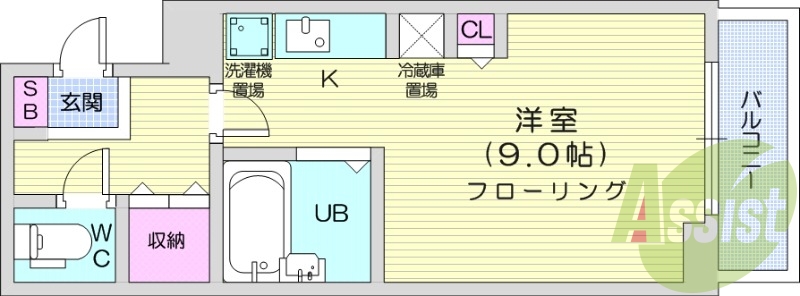 6階の間取り図