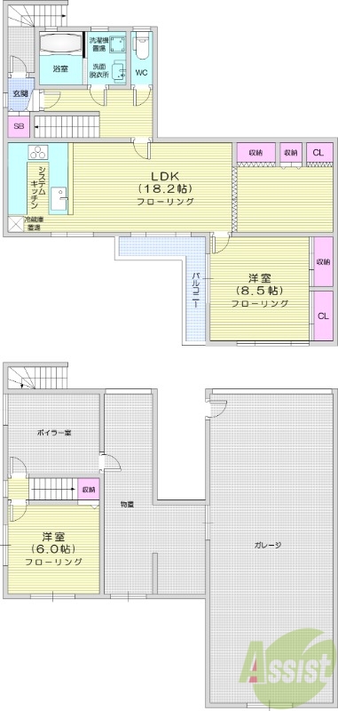 3LDK、エアコン、食器洗浄乾燥機、独立洗面台