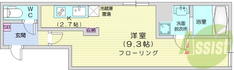 1K、IHクッキングヒーター、ネット無料、シャワートイレ
