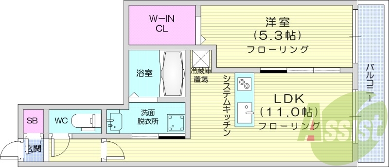 1LDK、エアコン、灯油ボイラー、追い炊き