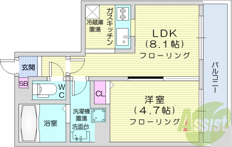 1LDK、収納、灯油暖房、ネット無料、ペット可