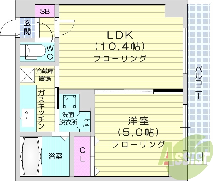 1LDK、エアコン付き、灯油暖房FF、ネット使用料不要