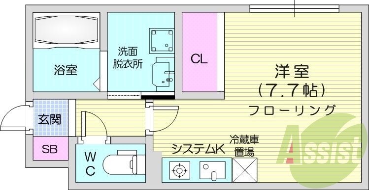 1R、エアコン、ペット飼育可、ネット使用料無料
