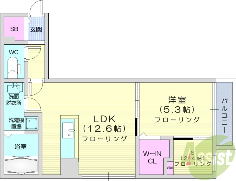 1LDK、システムキッチン、ネット無料、オートロック