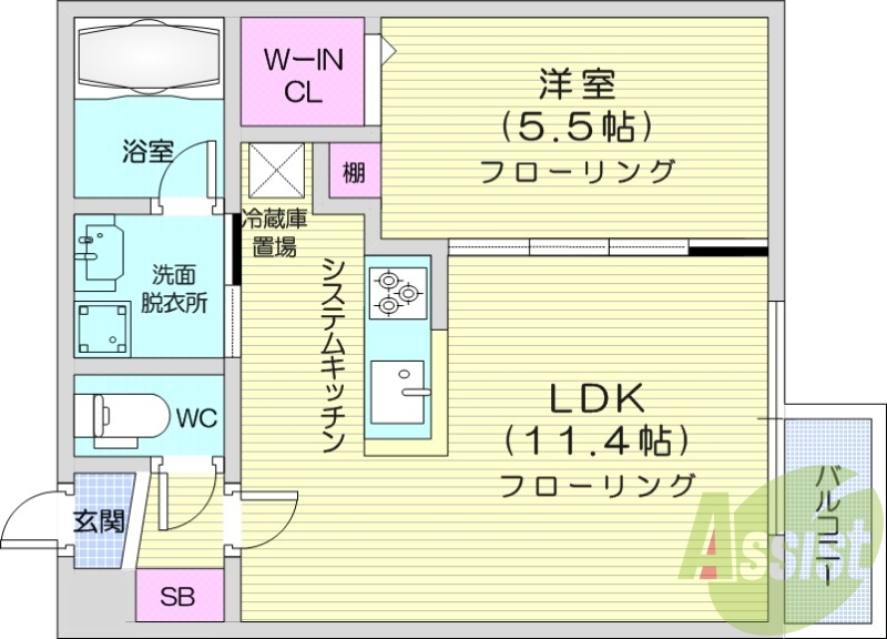 4階の間取り図