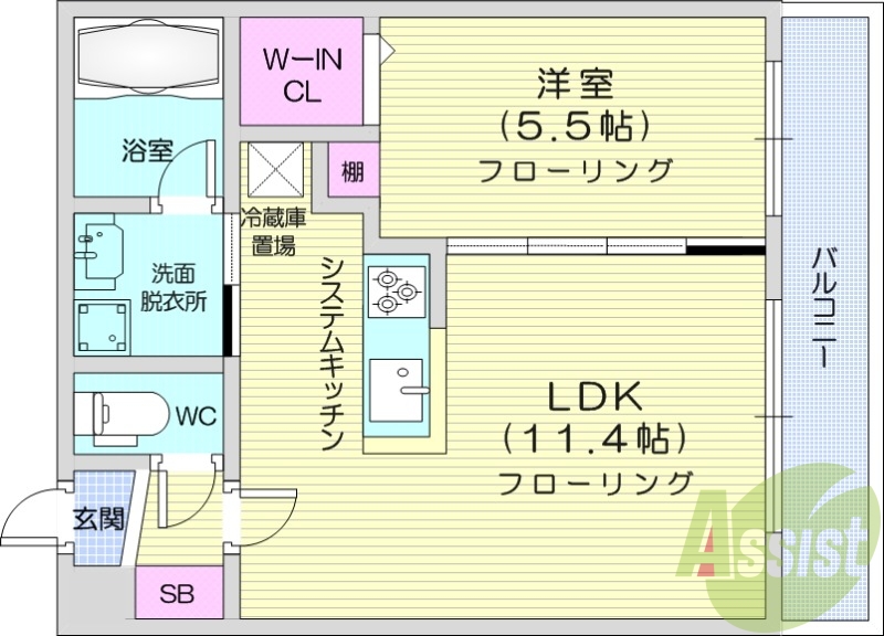 4階の間取り図