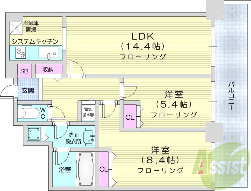 2LDK、分譲マンション、ペット相談可、食器洗い乾燥機