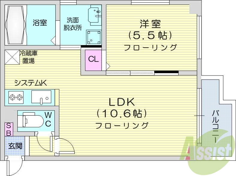 1LDK、エアコン、灯油暖房、ネット無料、オートロック