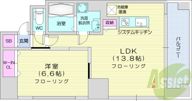 1LDK、エアコン、追い焚き、ウォシュレット