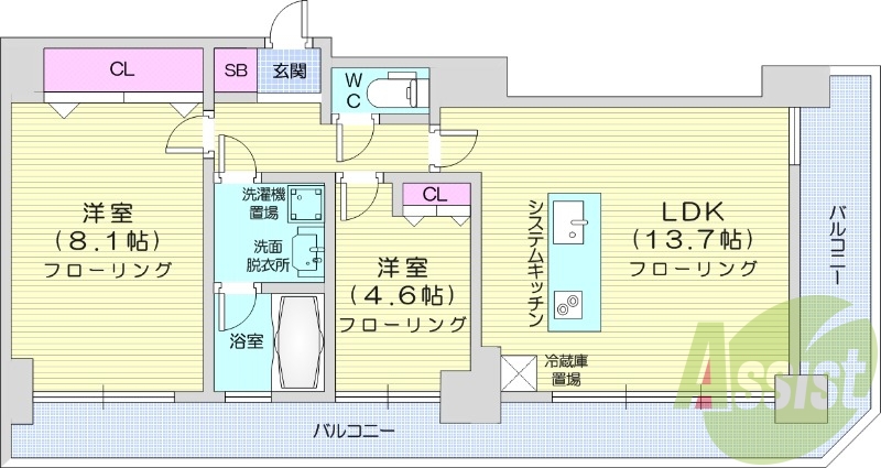 1LDK、エアコン、防犯カメラ、ネット無料、オートロック