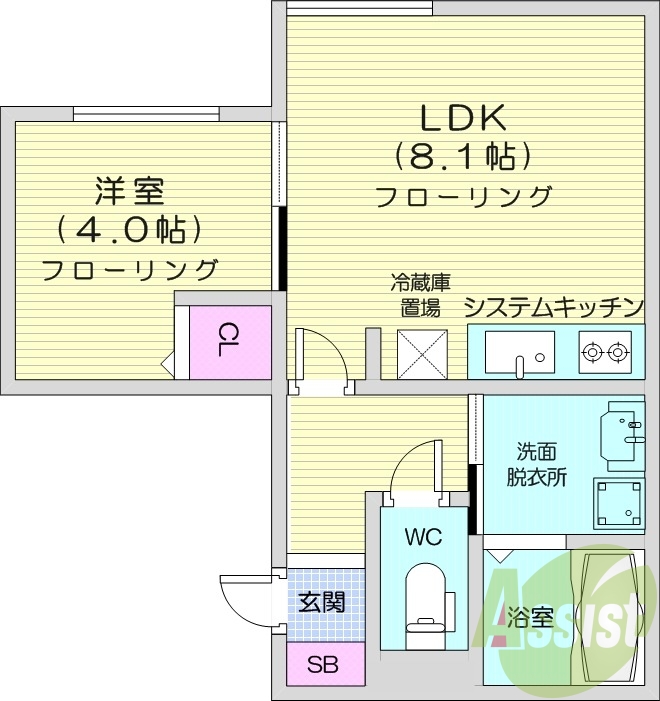 1LDK、エアコン、独立洗面台、灯油暖房、ネット無料
