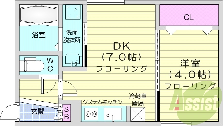 1DK、エアコン、灯油暖房、浴室乾燥機