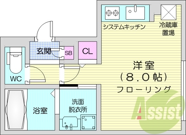 1DK、エアコン、灯油暖房、浴室乾燥機