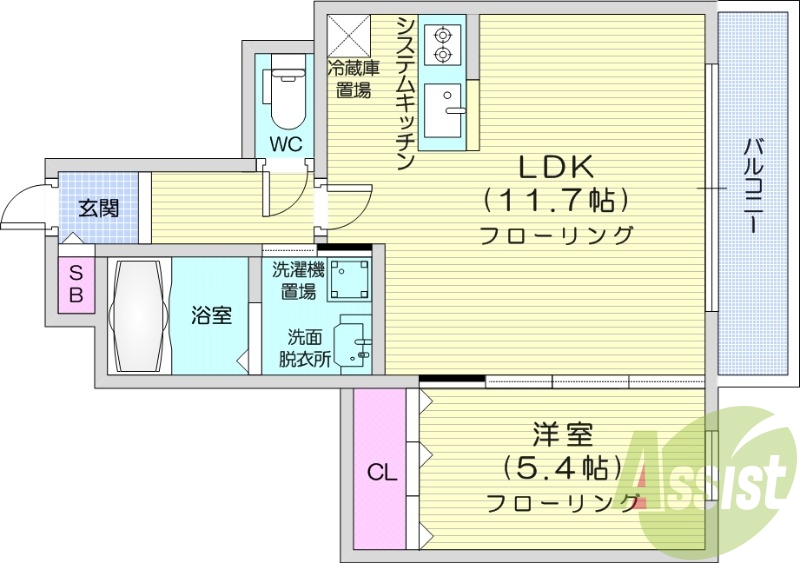 1LDK、都市ガス、ネット無料、エアコン、浴室乾燥