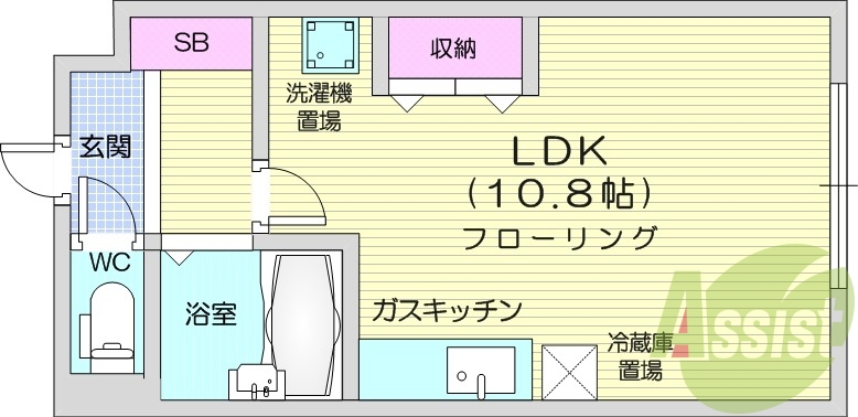 1R、灯油暖房、ネット無料、エレベーター、シャワートイレ