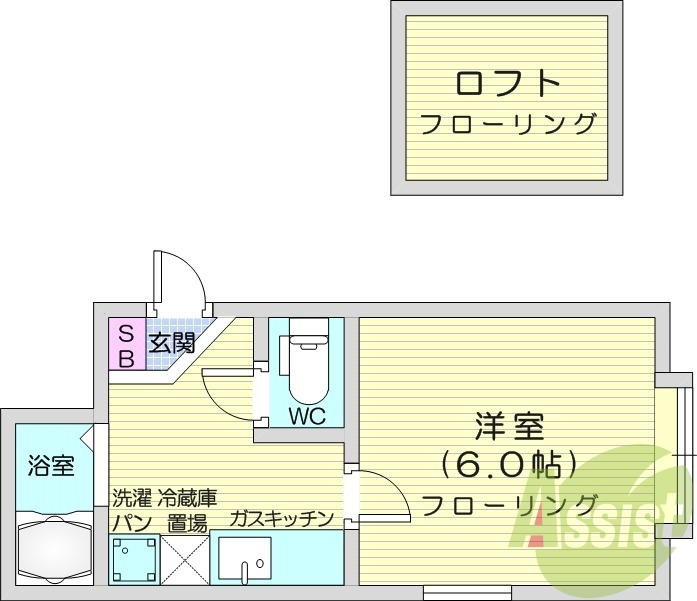 1階の間取り図