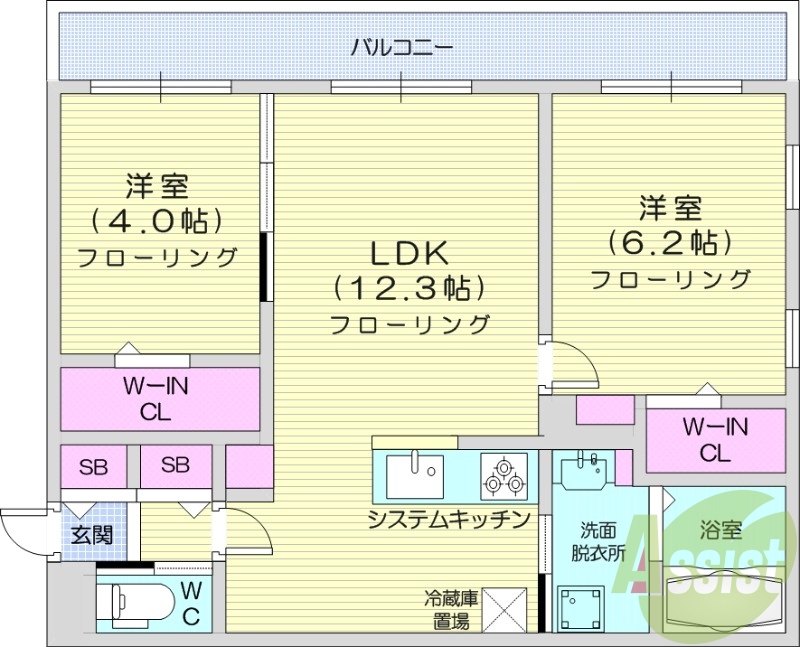 2階の間取り図