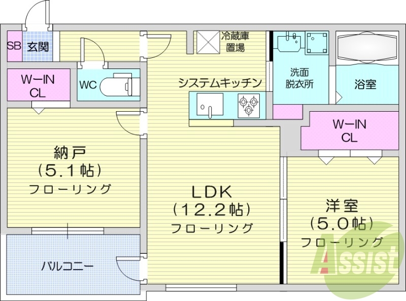 4階の間取り図