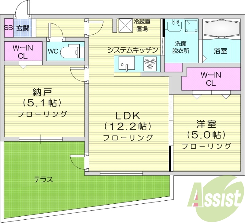 1階の間取り図
