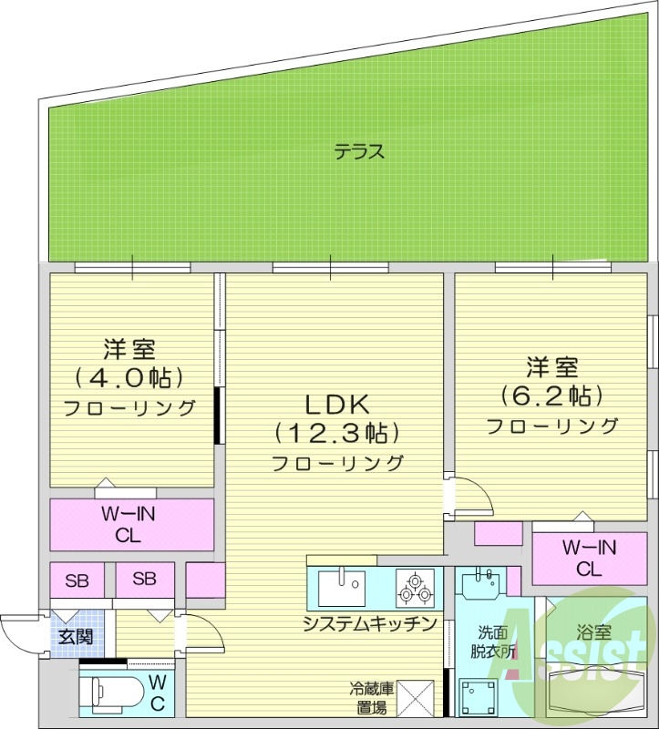 1階の間取り図