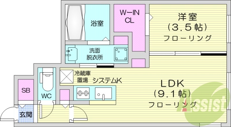 1階の間取り図