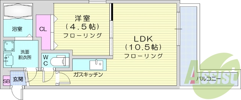 1LDK、灯油暖房、ネット無料、収納、宅配BOX
