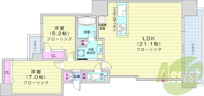3LDK、都市ガス、エアコン、床暖房、追い焚き