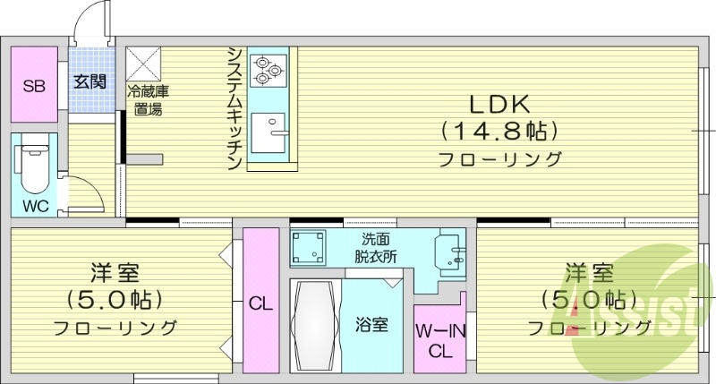 1階の間取り図