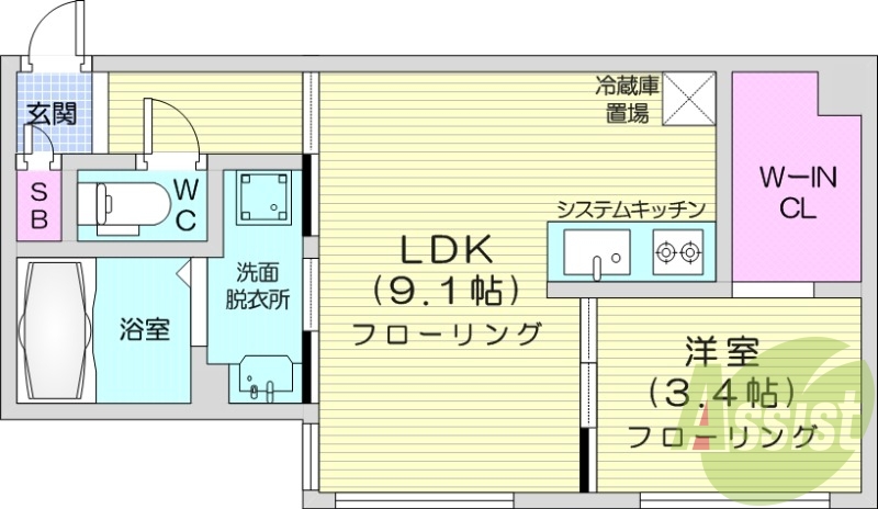2階の間取り図