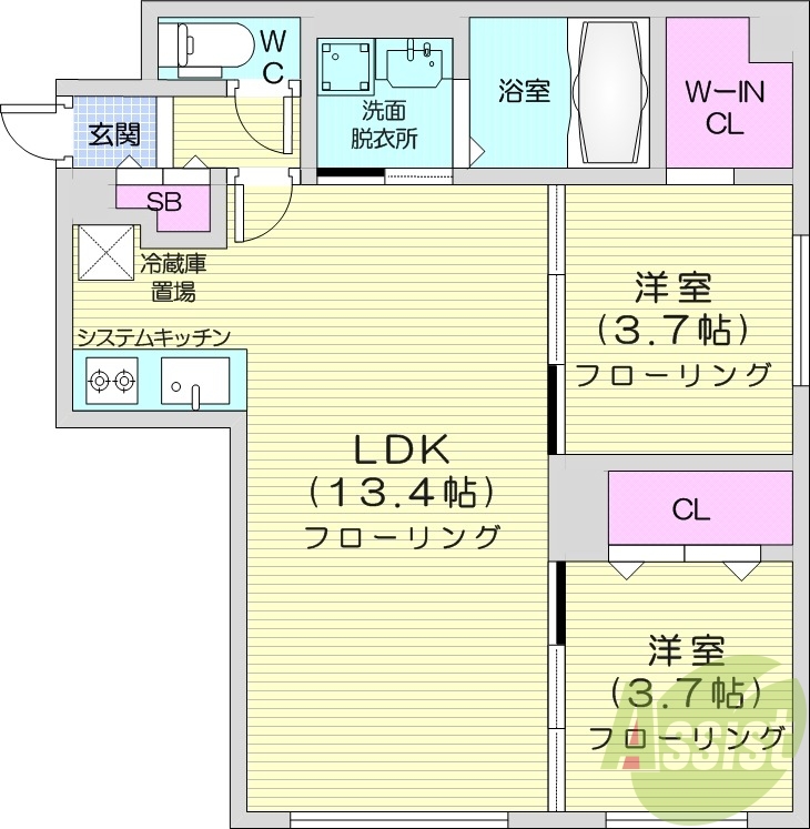 1階の間取り図