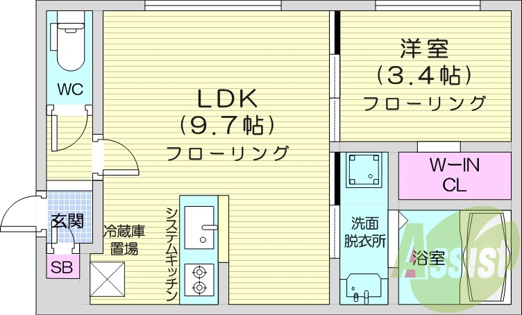 4階の間取り図