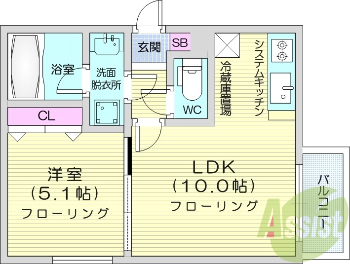 1LDK、都市ガス、デザイナーズ、エアコン、追い焚き