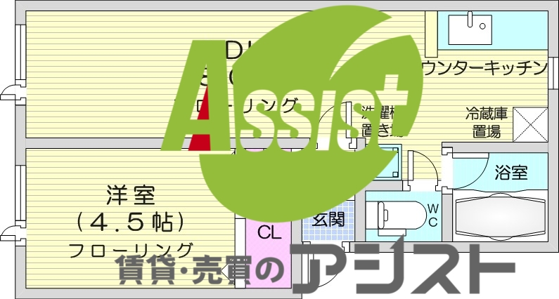 1LDK、最上階、灯油暖房、ウォシュレット
