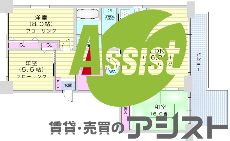 3LDK、都市ガス、分譲タイプ、システムキッチン