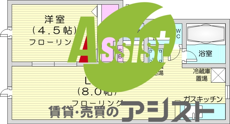 1LDK、最上階、灯油暖房、ウォシュレット