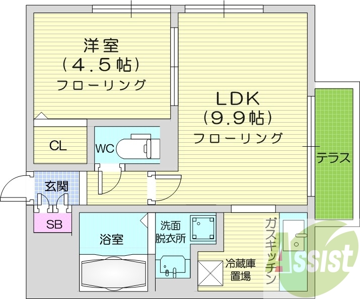1階の間取り図