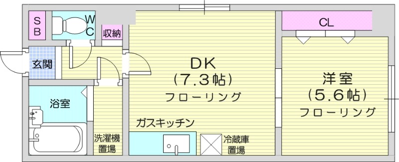 1DK、モニタ付インターホン、灯油暖房、ネット使用料不要