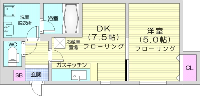 1LDK、灯油暖房、最上階、シャンプードレッサー