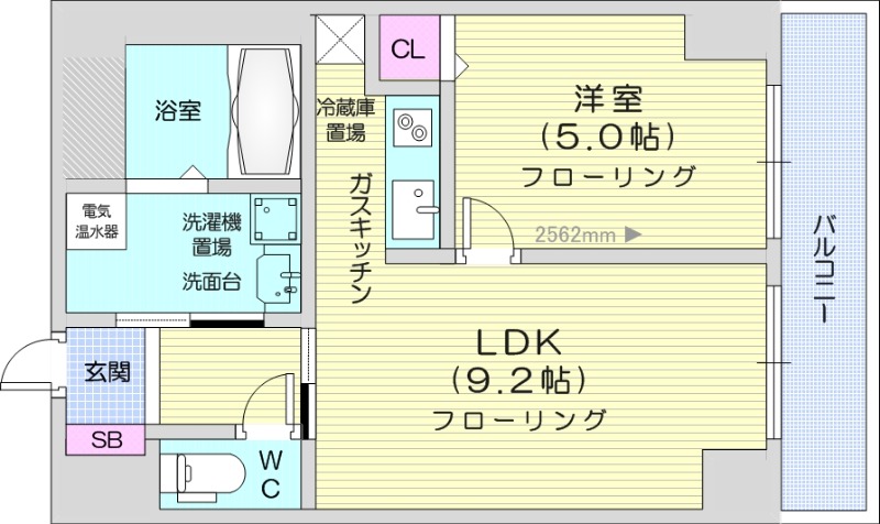 1LDK、オール電化、オートロック、防犯カメラ