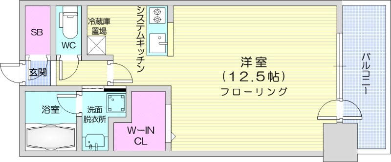 ワンルーム、分譲、都市ガス、ネット無料、床暖房、浴室乾燥機