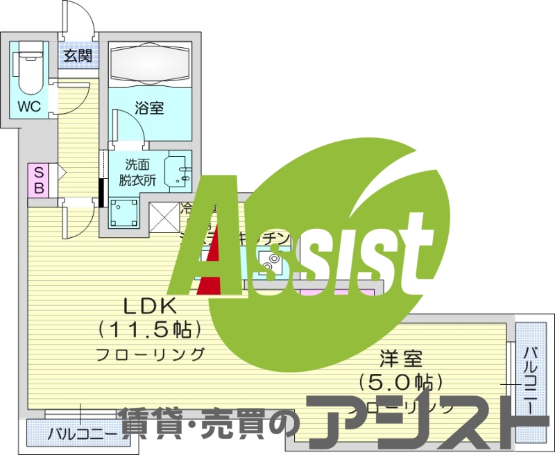 1階の間取り図