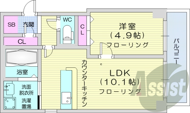 1階の間取り図