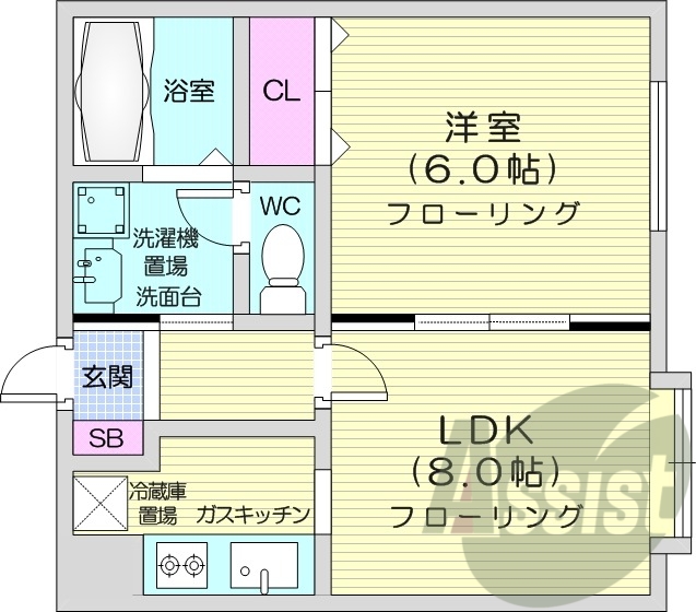 1LDK、灯油暖房、収納、モニターホン、シャワートイレ