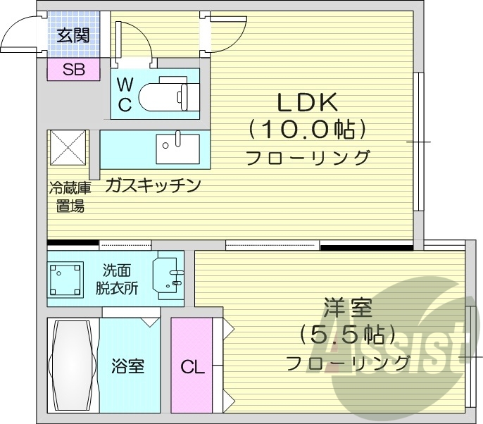 2階の間取り図