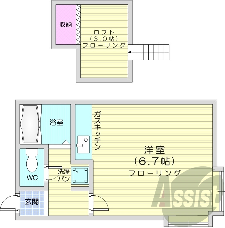 2階の間取り図