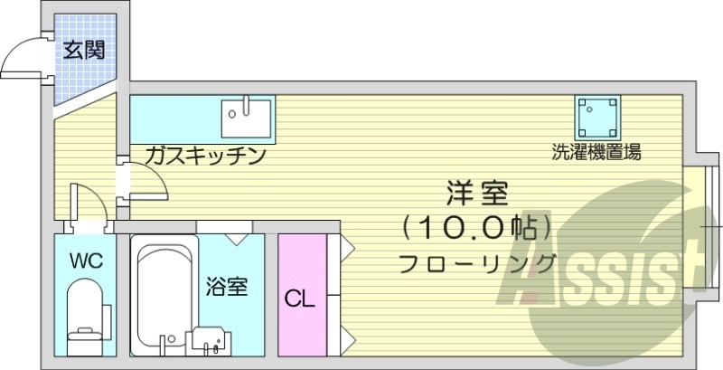 1R、シャワートイレ、灯油FF暖房