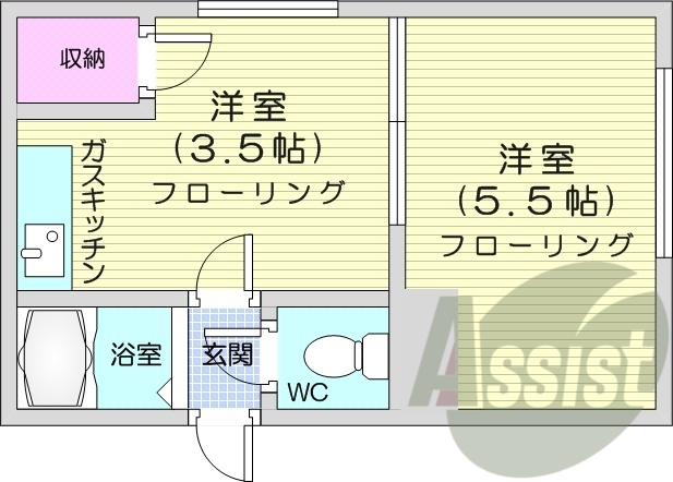 2階の間取り図