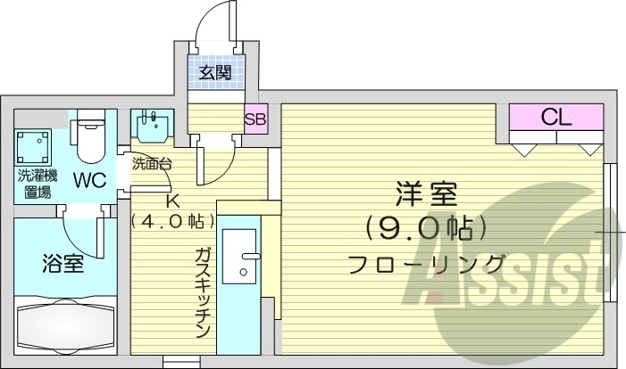 1K、シャンプードレッサー、ウォシュレット、シューズボックス