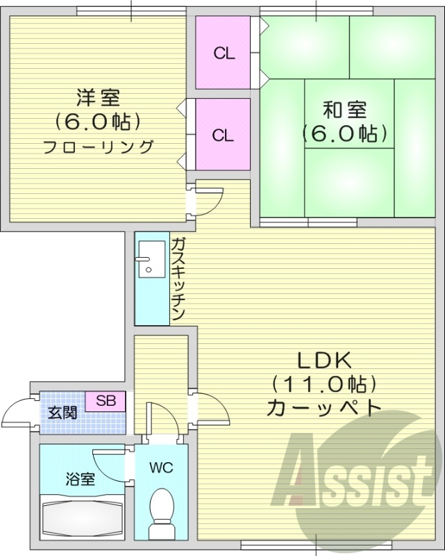 2階の間取り図