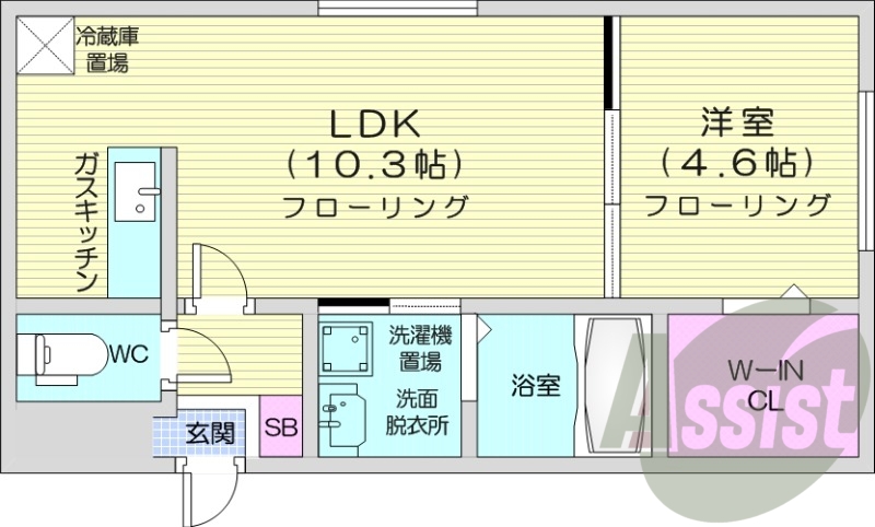 1階の間取り図